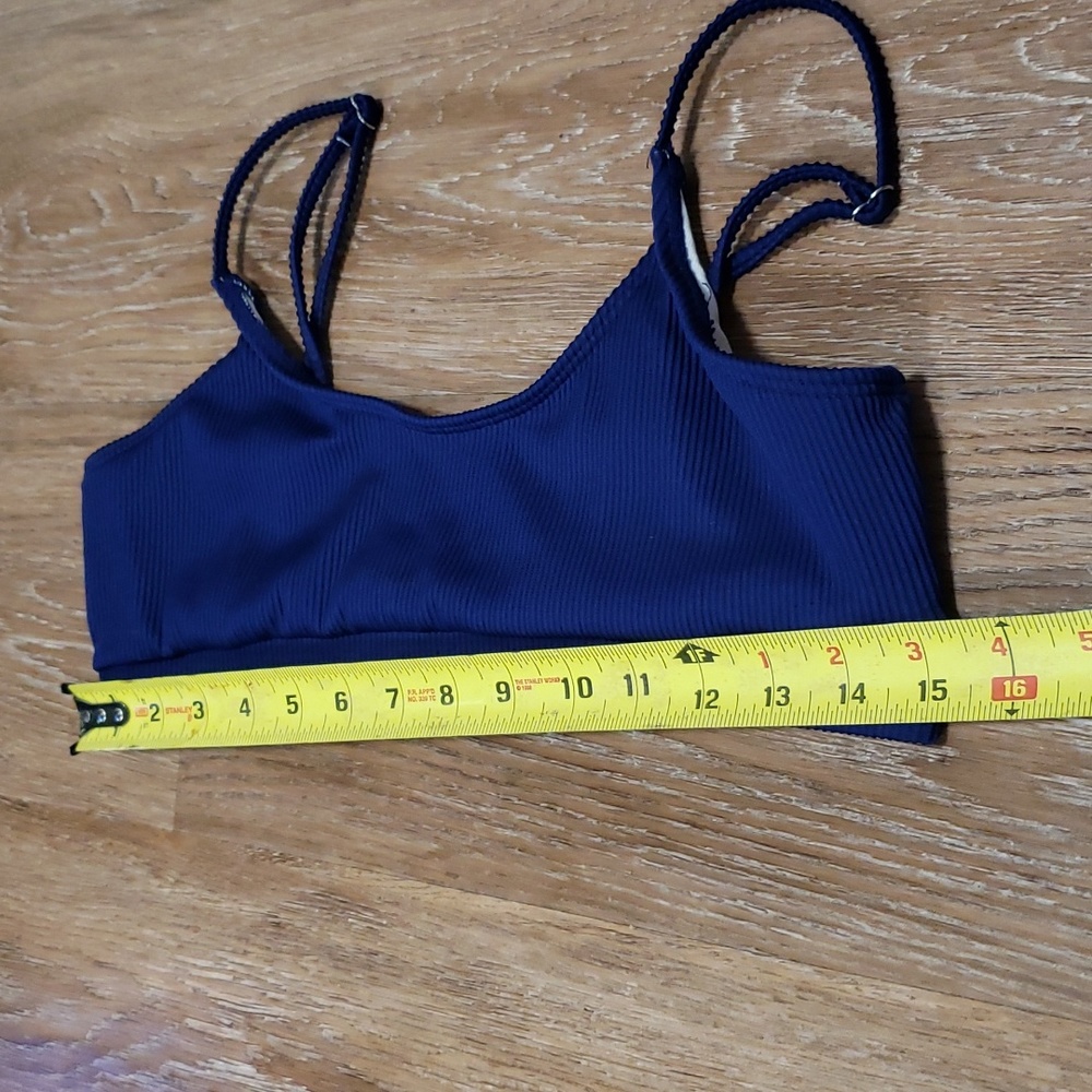 (L) Two Piece Bikini Ribbed Textured High Waist - Picture 5 of 10